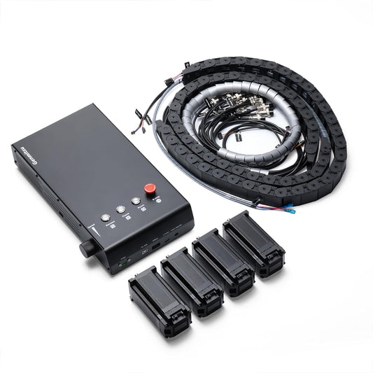Genmitsu Close-loop stappenmotorset, 4 stuks 60-100 closed-loop stappenmotoren met kettingkabels, nieuw design GRBL-gebaseerde besturingsbox upgrade-kit voor PROVerXL 4030 CNC
