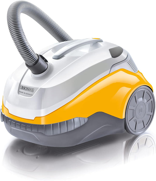 THOMAS 786527 Bagless Vacuum Cleaner, Plastic, White/Yellow, 46.8 x 31.8 x 29.5 cm