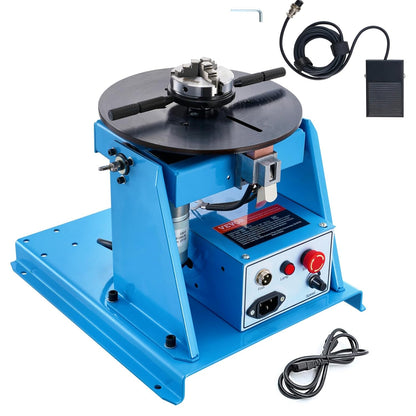 VEVOR Roterende lasstandsteller 10 kg, 0-90 ° laspositionering draaitafel met 8,1 inch 3-kaak draaibankboorkop, 1-12 tpm 20 W draagbare lasser positioneringsmachine voor snijden slijpen assemblage