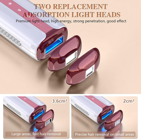 Lichttherapie - Rood Licht Therapie - LED-Therapie - IPL-Apparaten - Gratis Veiligheidsbril - 2 Laser Ontharing - met 3 Functies - HR-  SC - RA - Rood Licht Huidverjonging -  Saffier Ijskoeling - Lichte Pijnvrije Lazer Epilator - Roze