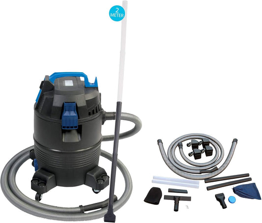 AquaForte Nat-/droogzuiger - 1400 w - kunststof tank - 35 l - 4 m slang – reiniging van vijvers en zwembaden