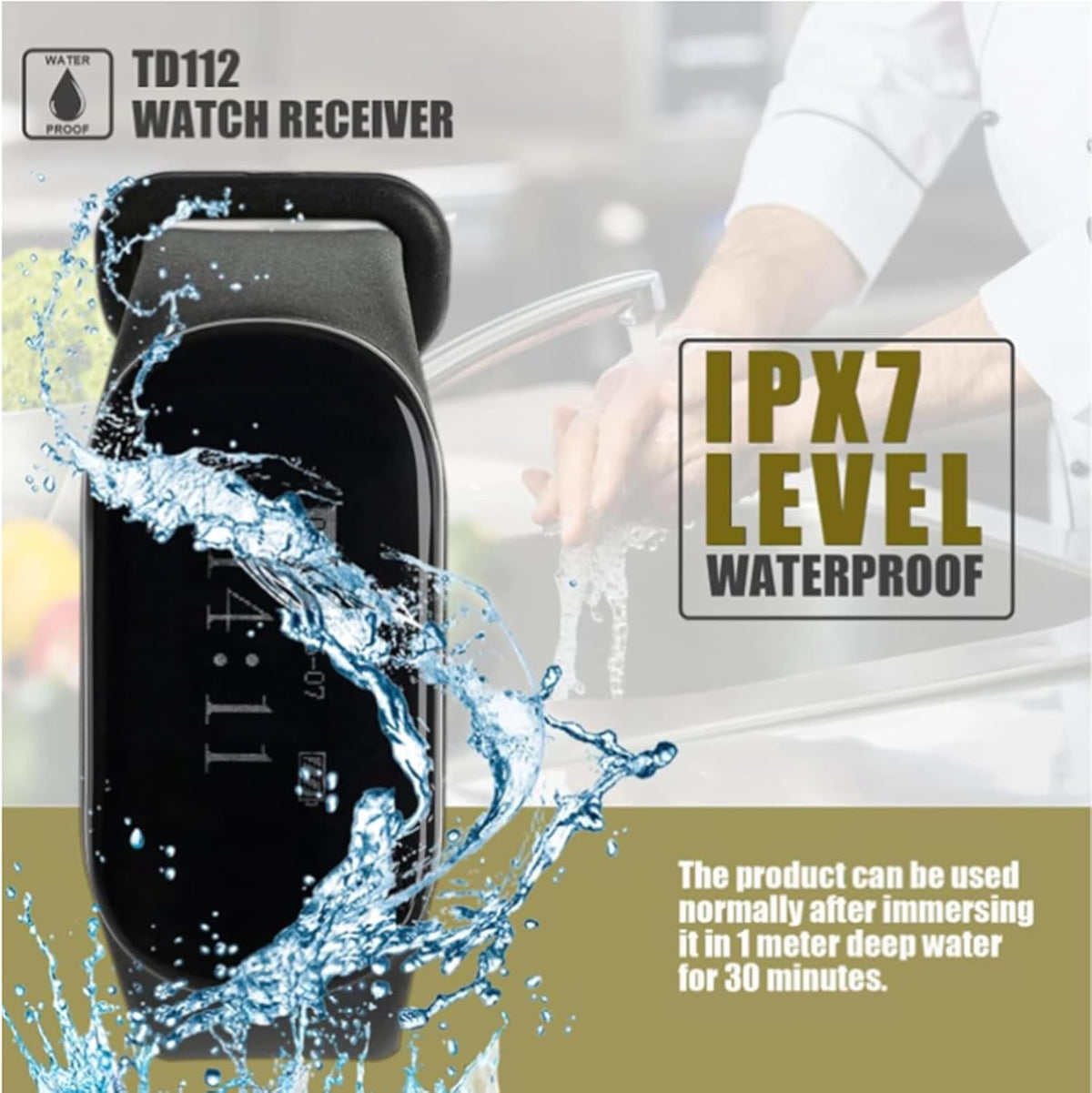 Draadloos Restaurantsysteem – Restaurant Pager – Keuken Oproepsysteem – Bedieningspager – Oproepsysteem Polshorloge – Touchscreen Transmitter Keyboard – 7 Talen Ondersteuning – IPX7 Waterbestendig - QUORE
