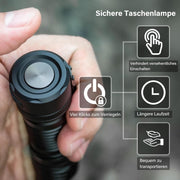 Zaklamp - Tactische Zaklamp - EDC Zaklamp - Superheldere - Oplaadbare - Draagbare - met USB-C-staart - E-Schakelaar - voor Zoeken - Wandelen - Noodsituatie - 5200Lm - 5000 mAh - ‎IPX7 - Zwart