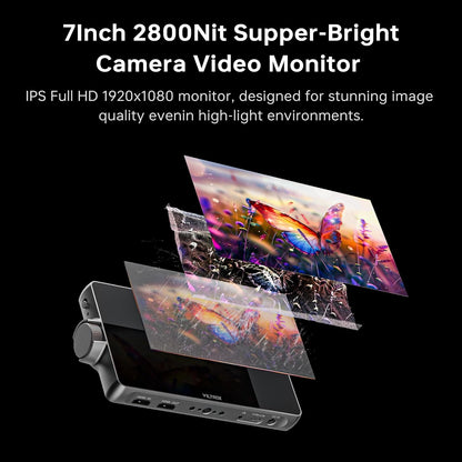 Field Monitor 7 Inch – Cameramonitor – Videomonitor – Monitor Voor Camera – DSLR Monitor – 2800 Nits Helderheid – 4K HDMI In/Uit
