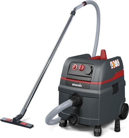 Starmix ISC L-1625 TOP, nat- en droogzuiger, hoogwaardige stofzuiger voor gebruik op de bouwplaats, 1600 watt, 25 liter