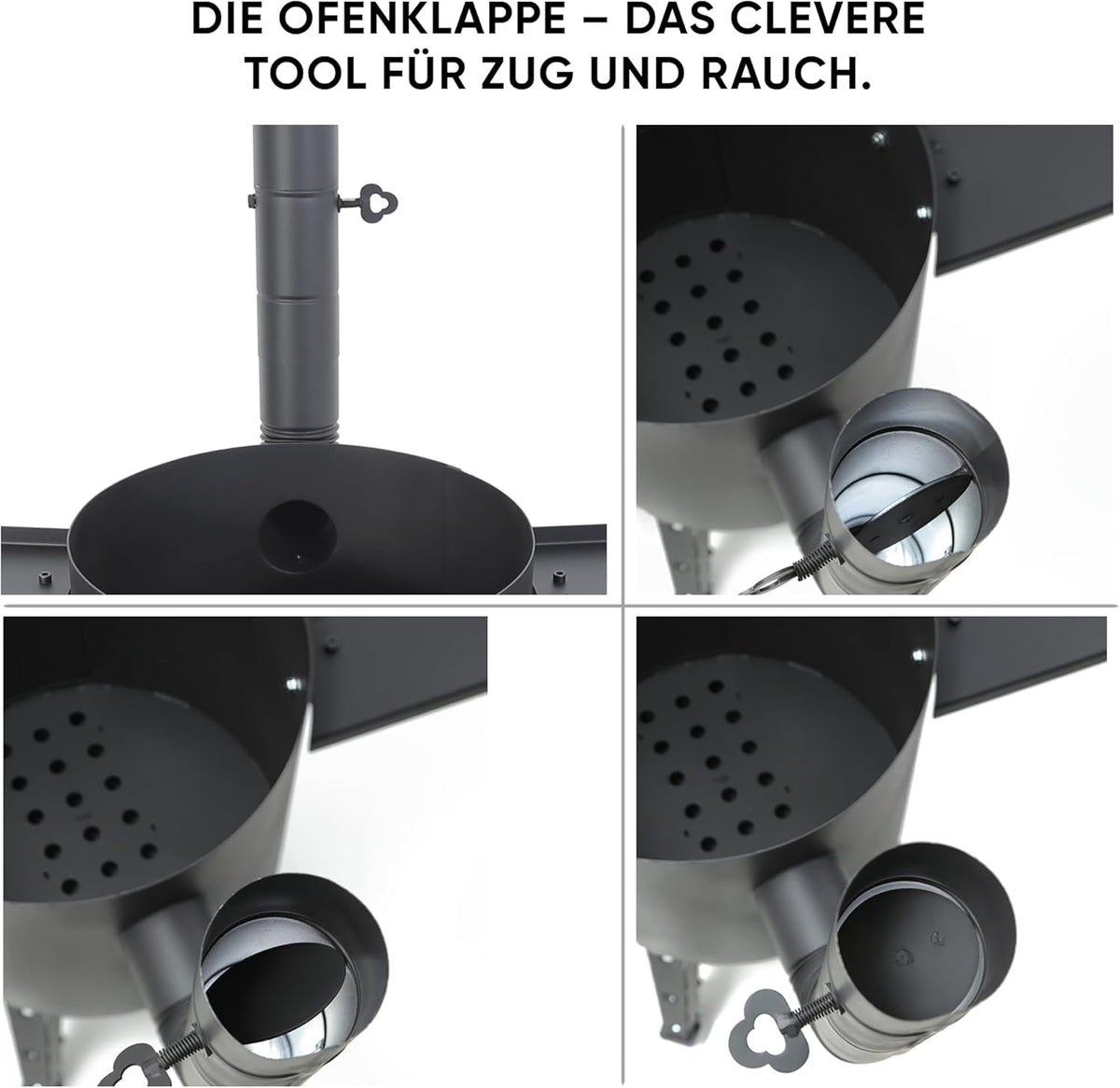 Utschak Kazan Fire Stove with Thermometer Cast Iron Pan Round Bottom with Lid (12 L), Skimmer 48 cm, Ladle 48 cm KazanoFF Fire Bowl Camping Kazan Goulash Cannon Dutch Oven (Set 3) - QUORE