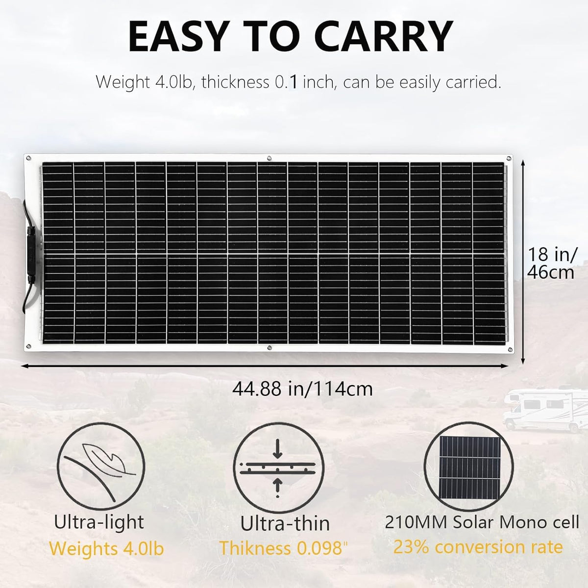 XINPUGUANG Zacht zonnepaneel, 100 W, 18 V, monokristallijn, flexibel zonnepaneel fotovoltaïsch (200 W NEW)