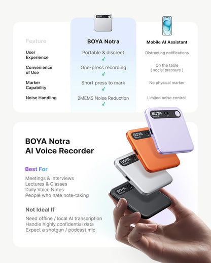 BOYA Notra AI Voice Recorder