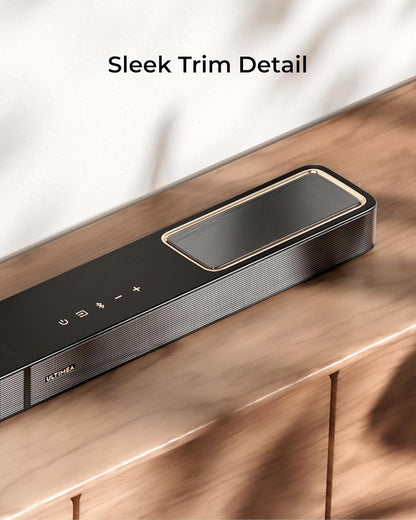 ULTIMEA 3.1.2ch soundbar voor tv-apparaten met Dolby Atmos, soundbar met subwoofer voor thuisbioscoop, surround soundsysteem voor televisies met 6,5 inch subwoofer, HDMI eARC, BT 5.4, Skywave F30 Boom