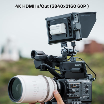 VILTROX DC-A1 7-inch touchscreen cameramonitor - 2800 nit, 60Hz 4K met koelventilatoren, 1920x1080 DSLR, 4K HDMI in/uit, 170° groothoek
