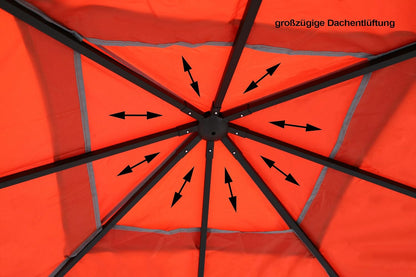GRASEKAMP Qualität seit 1972 Antieke paviljoen Amalfi Flex 3 x 3 m terra tuinpaviljoen partytent