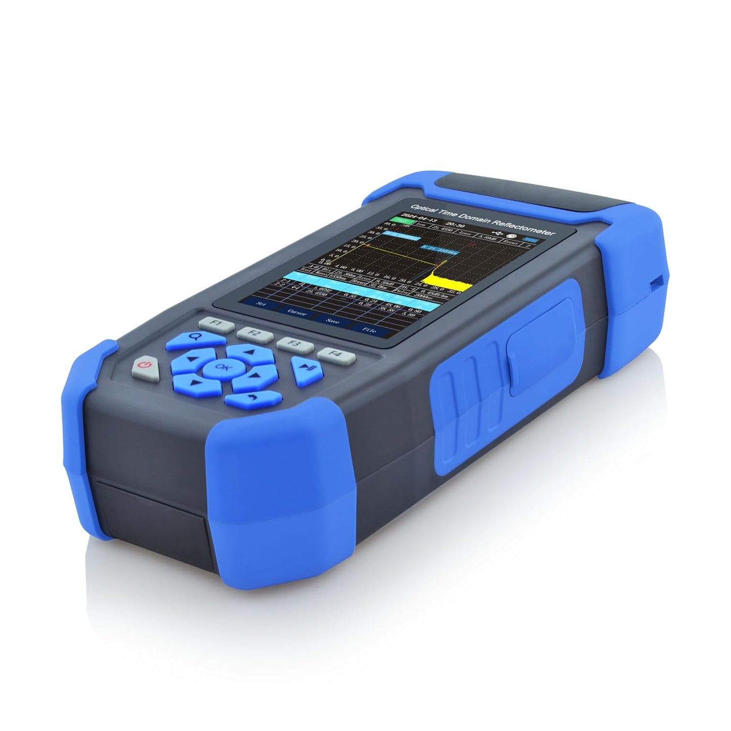 1310nm/24dB+1550nm/22dB Glasvezel OTDR met OPM+OLS+VFL+Evenementen Kaart+Verlies Test+RJ45-lijnsequencer+RJ45-kabeltracer SM Vezel Tester Compatibel met APC&UPC SC+FC+ST+LC-SS303T-2A1