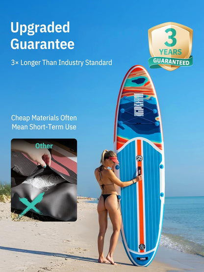 Niphean Opblaasbaar paddleboard voor volwassenen met alle accessoires, 320 cm stand-up paddleboard voor alle vaardigheidsniveaus, SUP met 200 kg gewichtscapaciteit voor 2 personen, opblaasbaar