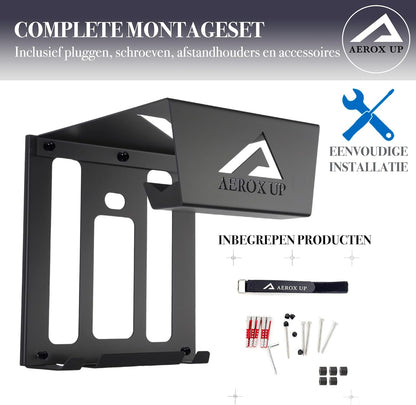 Fiets wandhouder - Fiets muurbeugel - Fiets ophangsysteem - Fietsrek wandmontage - Wandhouder fiets - Fiets ophangen muur - Fiets houder garage - Compact fiets ophangen binnen