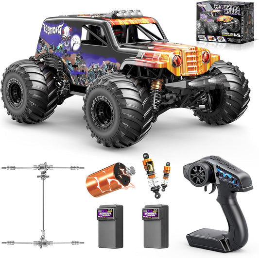 1/14 Brushless RC Auto – RC Wagen – RC Truck – RC Modelauto – RC Buggy – 70 km/u Topsnelheid – Olie Schokdempers - QUORE