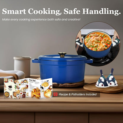 Gietijzeren Braadpan – Dutch Oven – Sudderpan – Stoofpan – Ovenschaal – 26 cm – Geëmailleerd Gietijzer – Ovenbestendig Tot 260°C