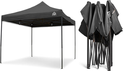 All Seasons Gazebos 3x3m Heavy Duty Volledig Waterdicht Pop Up Gazebo Met Accessoireset - Zwart
