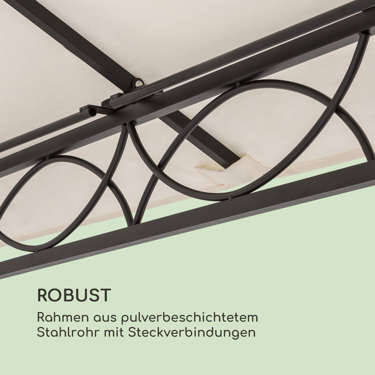 Tuinpaviljoen – Tuinoverkapping – Tuinkamer – Tuinlounger – Tuinhuisje – 295x267x295 cm – Water- en UV-bestendig Polyester – Roestvrij Stalen Frame