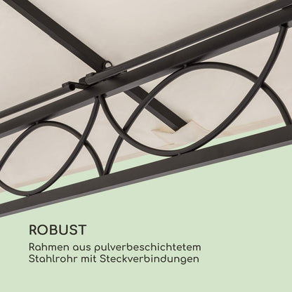 Tuinpaviljoen – Tuinoverkapping – Tuinkamer – Tuinlounger – Tuinhuisje – 295x267x295 cm – Water- en UV-bestendig Polyester – Roestvrij Stalen Frame