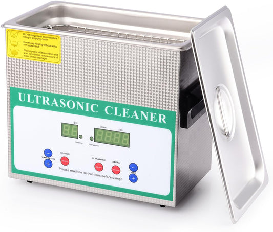 stonylab Ultrasone Reiniger, Professioneel Alle Doeleinden Roestvrij Staal Ultrasonic Cleaner met Digitale Displaytimer en Warmteregeling voor laboratorium 220V, 3,2 L