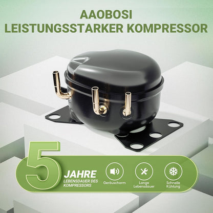 AAOBOSI XS Draagbare koelkast, autokoelkast, dubbele zones en dubbele deuren, voor auto, vrachtwagen, dubbele deuren en dubbele deuren