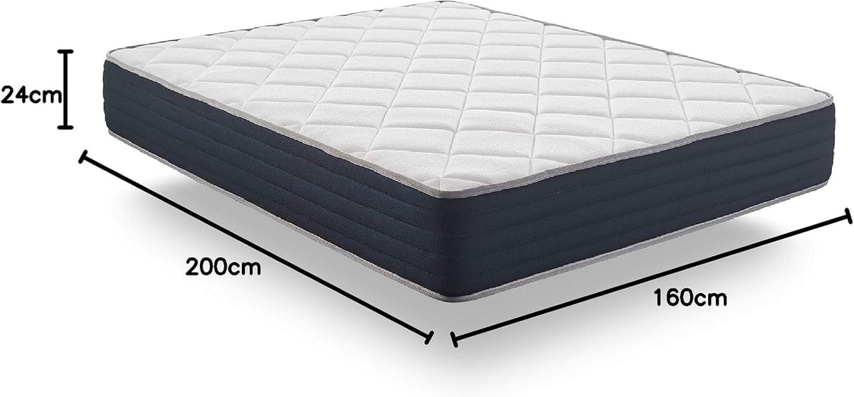 naturalex Supervisco | Soothing Contoured Supportive Memory Foam Mattress | EU Size 160x200cm | Prevents Cervical and Lumbar Pain | Enhanced Airflow for Added Freshness | Certified Pure
