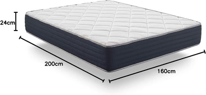 naturalex Supervisco | Soothing Contoured Supportive Memory Foam Mattress | EU Size 160x200cm | Prevents Cervical and Lumbar Pain | Enhanced Airflow for Added Freshness | Certified Pure