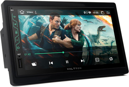 VALTRON RX-820HD 2-DIN-multimedia autoradio, 7 inch touchscreen, draadloze Android Auto & CarPlay, USB, Bluetooth, high-performance tuner, 16-bands grafische equalizer, zwart, achteruitrijcamera