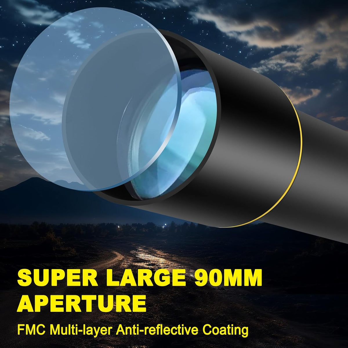 Telescoop, telescopen voor volwassenen, astronomie professioneel, 90 mm diafragma 1000 mm hoog aangedreven telescoop voor beginners en kinderen met precisie-aanpassing Vertisteel AZ Mount statief