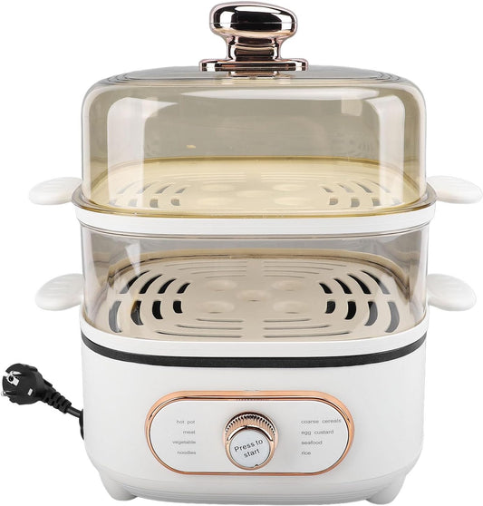 Elektrische Hete Pot – Stoompot – Stoompan – Stoomkoker – Elektrische Kookpot – 1200W – 10,5L Capaciteit met 2 Niveaus