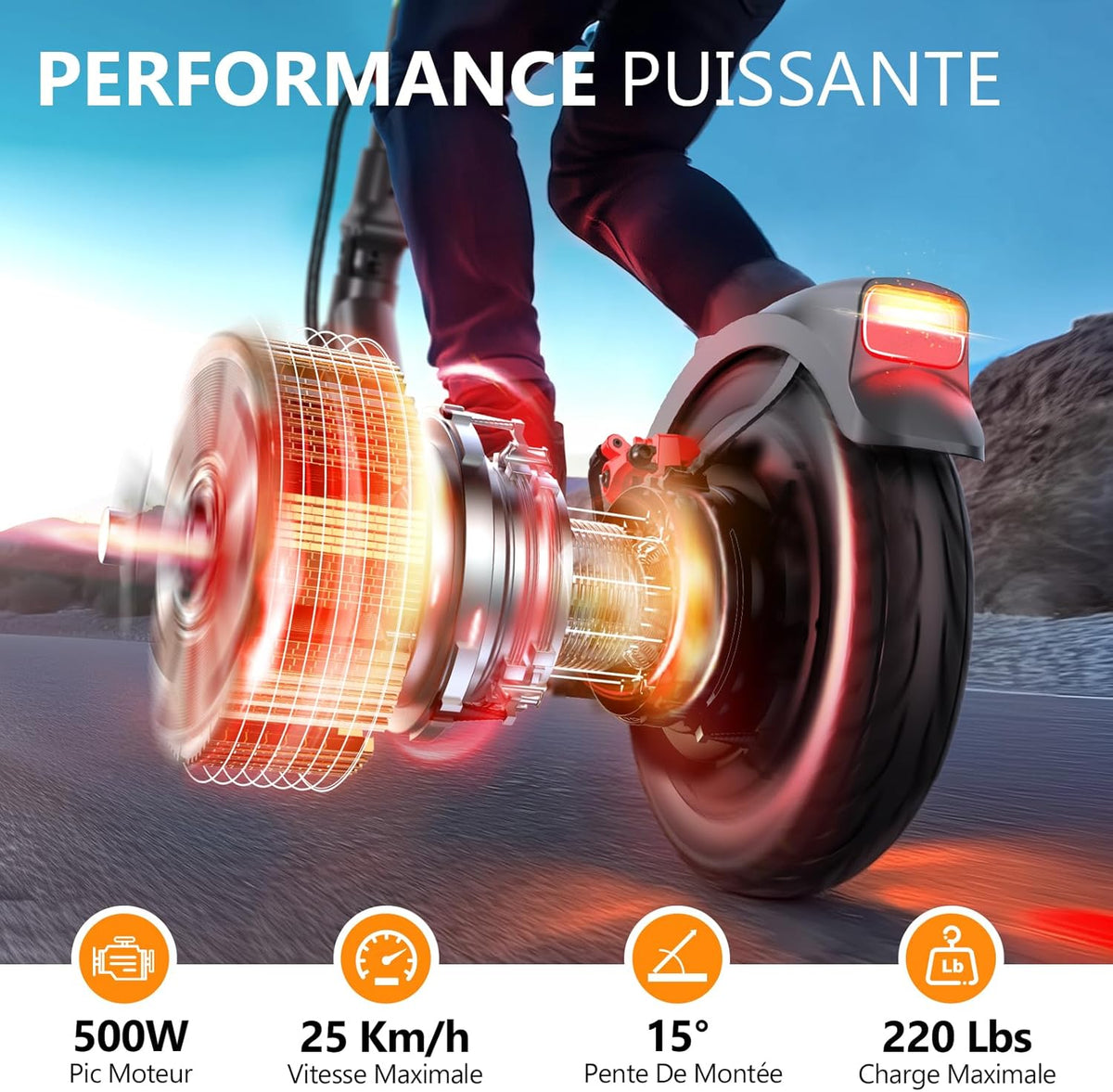 SISIGAD Elektrische step voor volwassenen, 10 inch, elektrische step met app, maximaal bereik 42 km accu 36 V 10,4 Ah opvouwbare elektrische step met maximale snelheid 25 km/u, motor 350 W, met