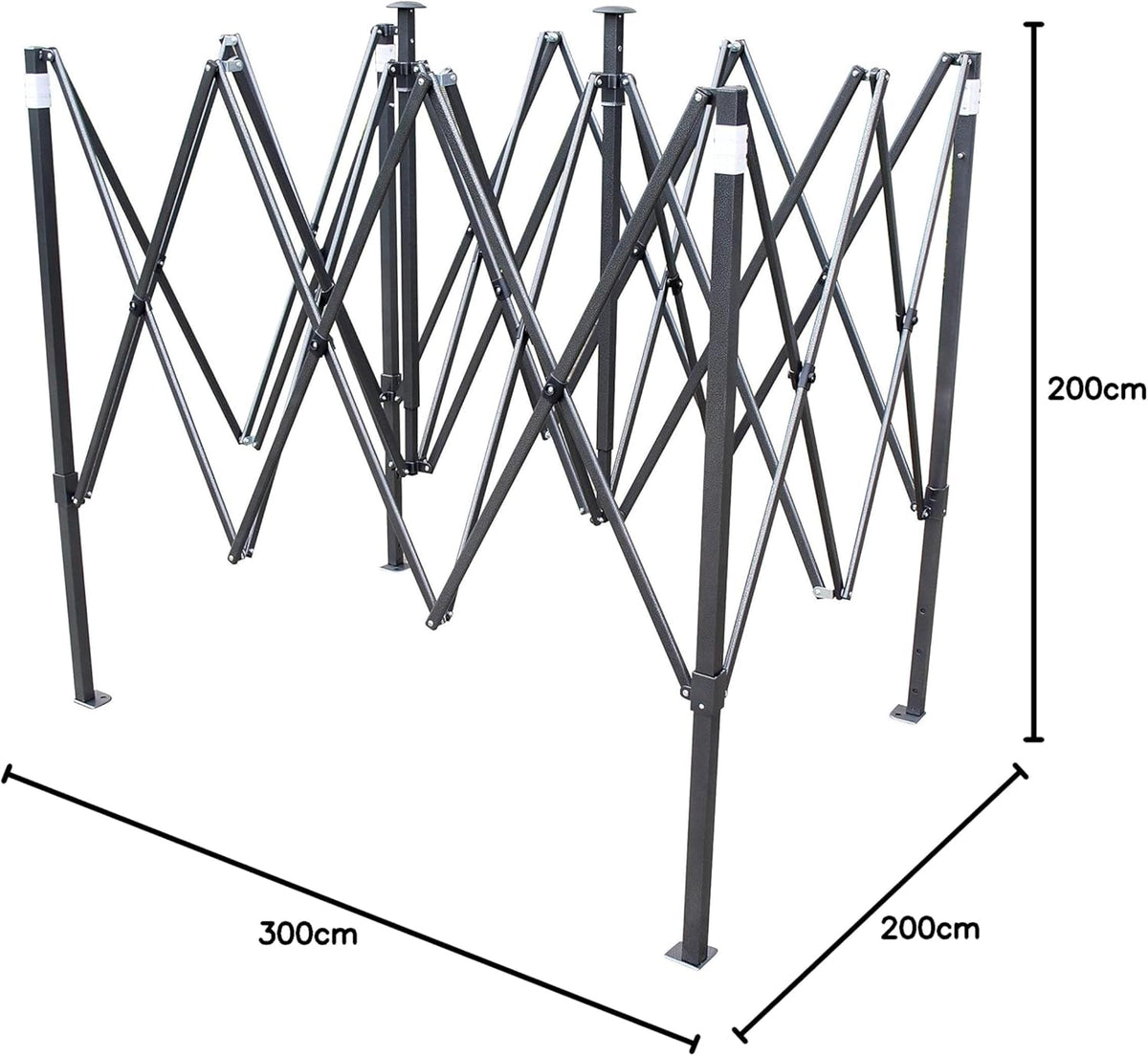 All Seasons Gazebos 3x2m Heavy Duty Volledig Waterdicht Pop Up Gazebo Met Accessoireset - Zwart