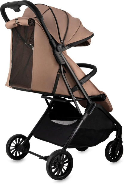 MoMi Andrea kinderwagen: zelfsluitend systeem, 5-punts veiligheidsgordel, bekerhouder, mand, tas, muggennet, regenbescherming, met dubbele functie