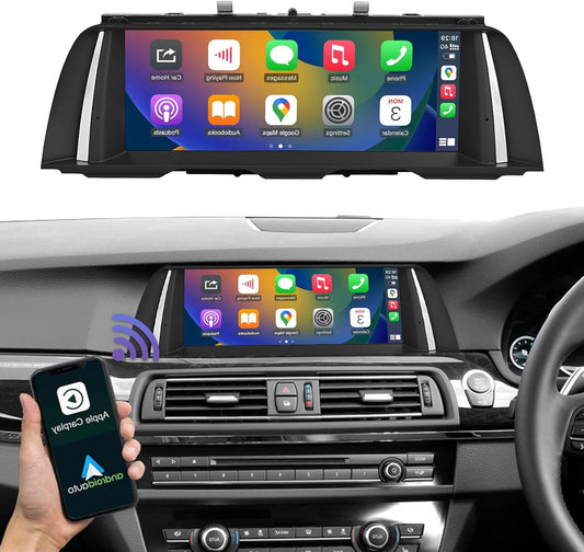 Road Top 10.25 Inch Car Radio Touch Screen Wireless CarPlay Android Car for BMW 5er F10/F11 2012-2016 Year with NBT System, Car Stereo Multimedia Car Radio Receiver (Not for F07!!!) - QUORE
