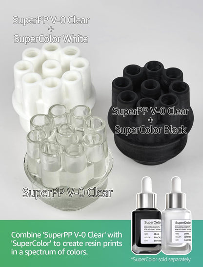 SuperPP 0.9GPa UL94 V-0, de sterkste 3D-printerhars voor vuurvaste technische onderdelen, Korea (5000 g, transparant)