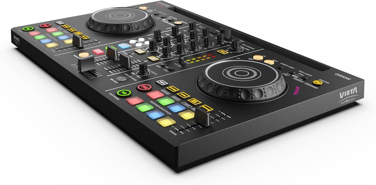 DJ-Controller 2-Kanaals – DJ-Mengpaneel – DJ-Mixer – Mengtafel – Audio-Interface – Bluetooth en USB – Geïntegreerde Geluidskaart met RGB-Pads