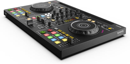 DJ-Controller 2-Kanaals – DJ-Mengpaneel – DJ-Mixer – Mengtafel – Audio-Interface – Bluetooth en USB – Geïntegreerde Geluidskaart met RGB-Pads
