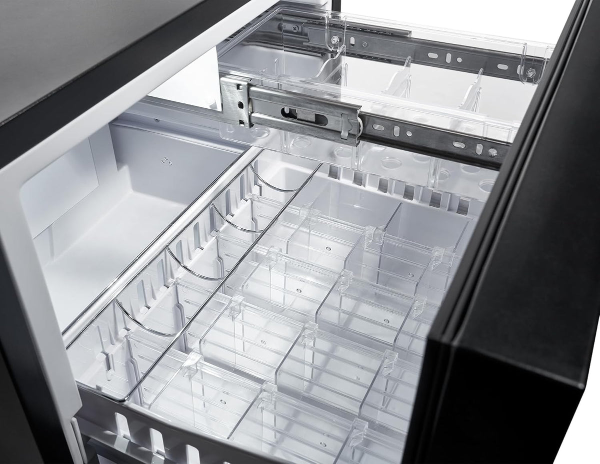 Corby Henley Minibar met laden, 45 liter, zwart, EU-stekker