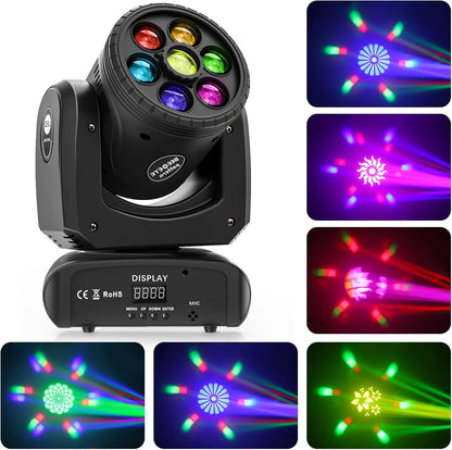 Moving Head LED 120W disco licht DMX512 RGBW DJ lichten voor disco party licht club bar strobe podiumlicht lichteffect 8 patronen 8 kleuren