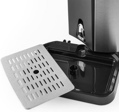 Klarstein Skal Universele biertapinstallatie, tapinstallatie met geïntegreerde bierkoeler, koeling tot 2-12 °C, 5 liter met koeling. Thermo-elektrisch koelsysteem, 38 dB, grijs zilver