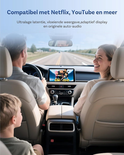 Draadloze CarPlay Adapter – Android Auto Interface – Auto Multimedia Adapter – Bluetooth Connectiviteit – Plug & Play Installatie – 5G-Chip & WiFi 6 – 4GB RAM + 32GB Opslag