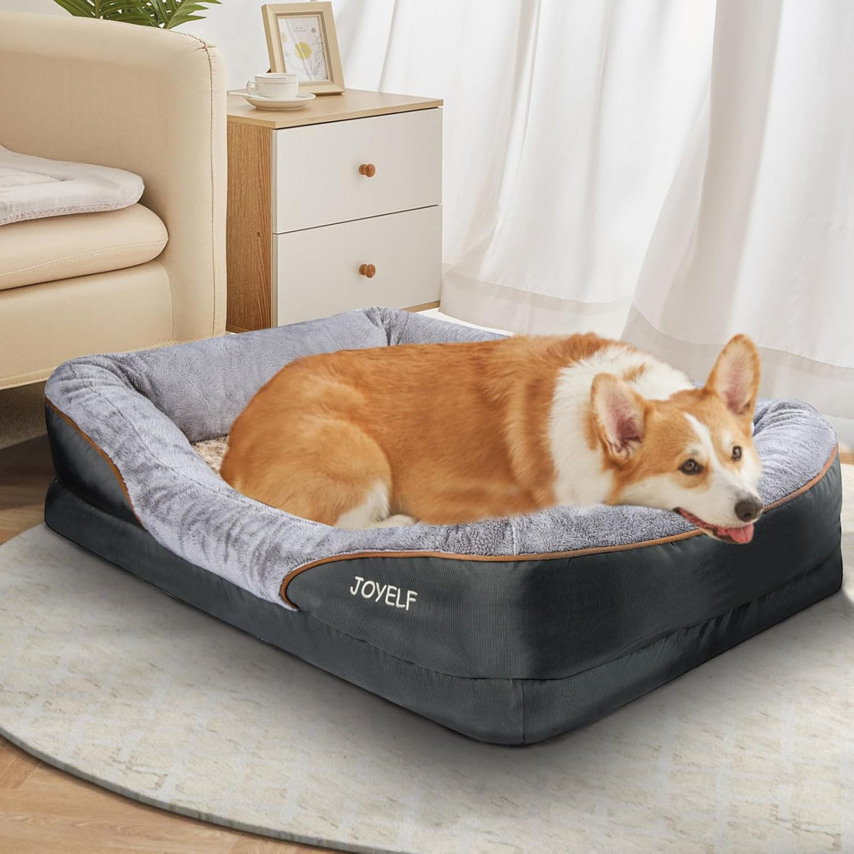 Hondenbed – Hondenkussen – Hondenmat – Dierenbed – XXL – Orthopedisch Memory Foam – Afritsbare Wasbare Hoes