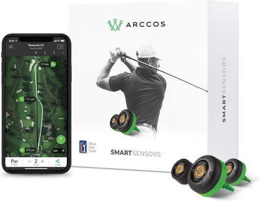Arccos Golf Smart Sensors Swing Trainer Aid - allereerste AI aangedreven GPS-afstandsmeter Gen 3+