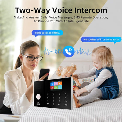 home 4G Smart Security Alarm Kit, Draadloos WiFi Alarmsysteem