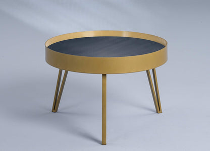Hometrends4You Tom 2 Salontafel, Metaal, Zwart/ Goud