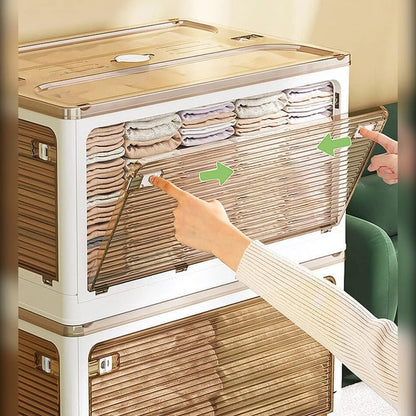 JOYBOS, Set van 2 opbergdozen voor kleding, 232 l (116 x 2), opvouwbaar, van kunststof