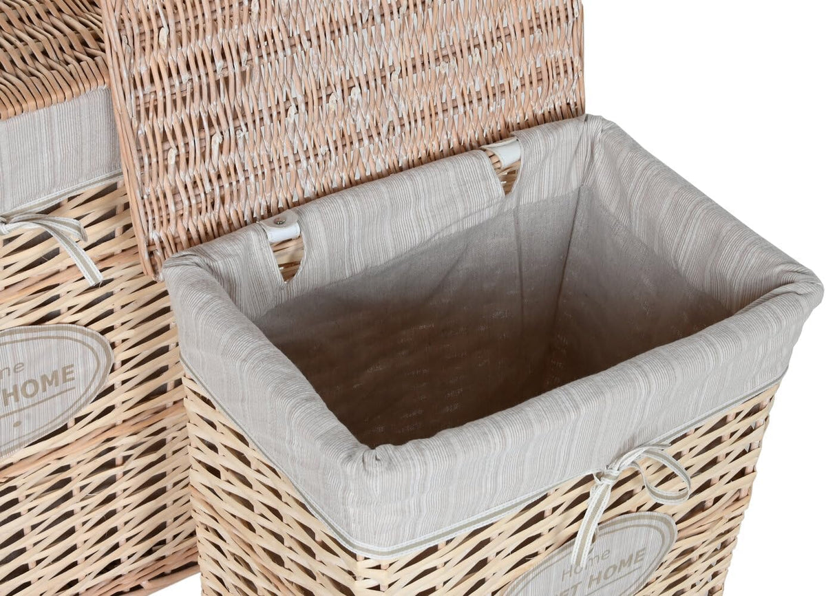 Rompmandjes set 5 MIMBRE ALGODON 47 x 35 x 55 CREMA