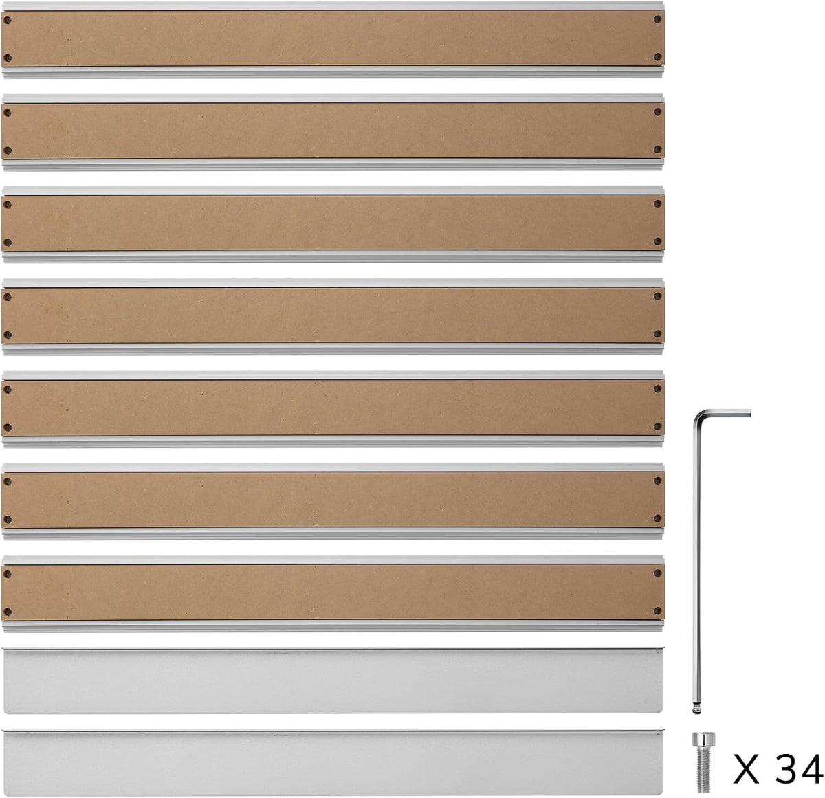 Genmitsu 6060 aluminium en MDF hybride spoilerboardtafel voor CNC-routermachine PROVerXL 4030 V2 tot 6060 XY-as uitbreidingsset, 790 x 673 x 20 mm