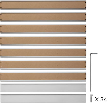 Genmitsu 6060 aluminium en MDF hybride spoilerboardtafel voor CNC-routermachine PROVerXL 4030 V2 tot 6060 XY-as uitbreidingsset, 790 x 673 x 20 mm