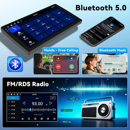 4+128G Android 15 Autoradio für FIAT Ducato/Citroën Jumper/Peugeot Boxer 2011-2022, 9" Incell Touchscreen-Radio mit Wireless CarPlay & Android Auto Bluetooth 5.0 GPS WiFi FM/RDS 32EQ